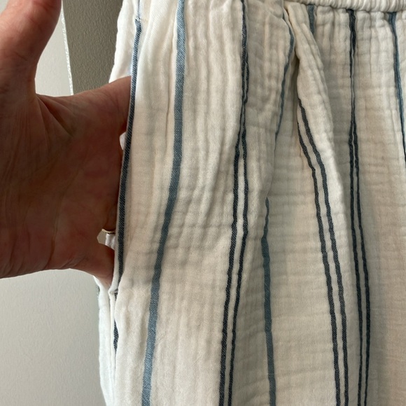 NWOT Madewell The Untailored Wide-Leg Crop Pant in Striped Lightspun Sz XS - Picture 8 of 10
